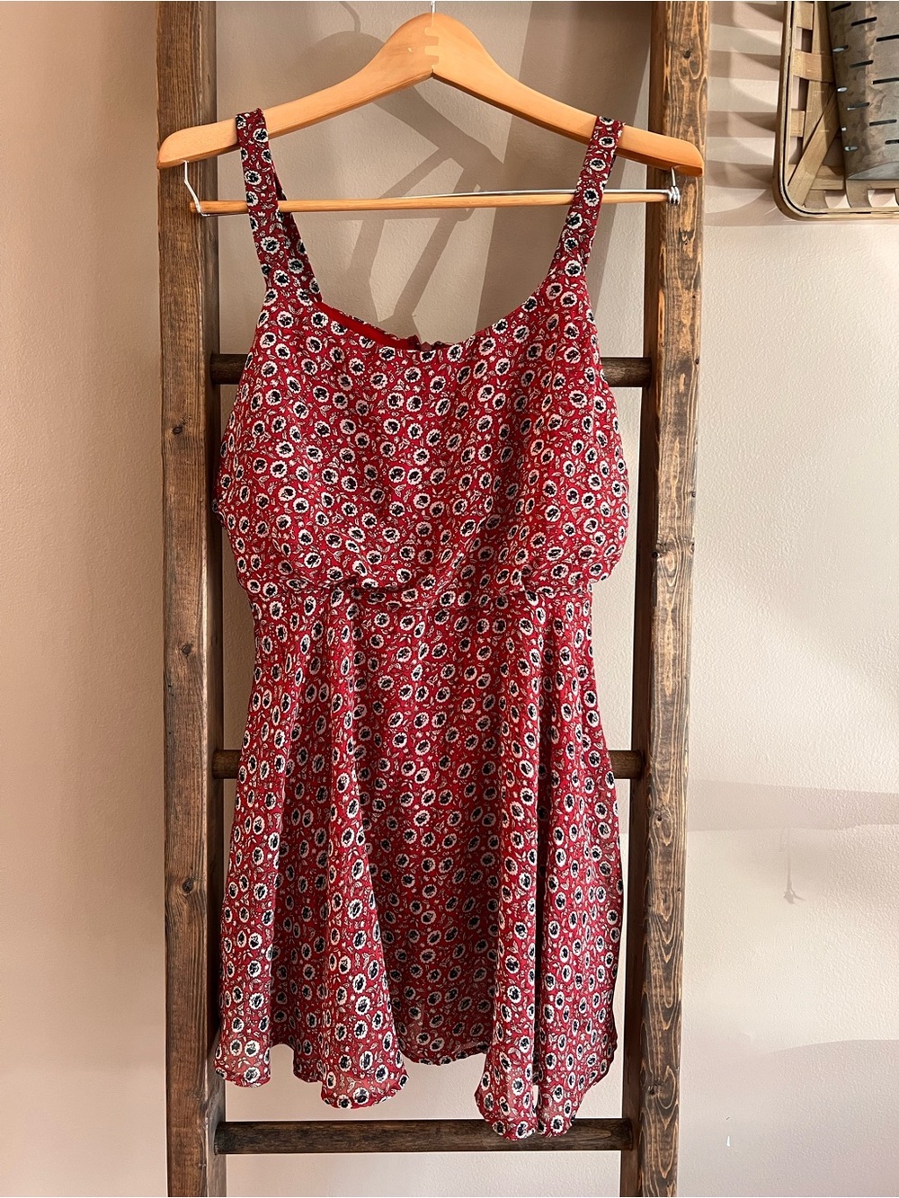 Lucca Couture Red Floral A-Line Sundress